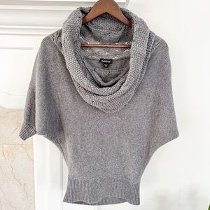 Bebe Cowl Neck Sweater in Gray Size Small